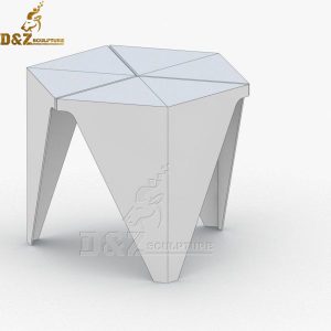 Modern white coffee table decor stainless steel metal table for hotel decor DZM 943 (2)
