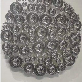 Stainless steel 3d ball metal wall art sculpture for home decoration DZM 929