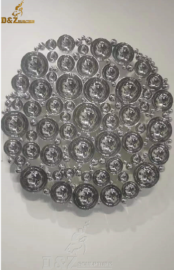 Stainless steel 3d ball metal wall art sculpture for home decoration DZM 929
