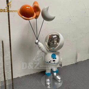 a set of artist creating astronaut sculpture cartoon astronaut sculpture design DZM 949 (5)