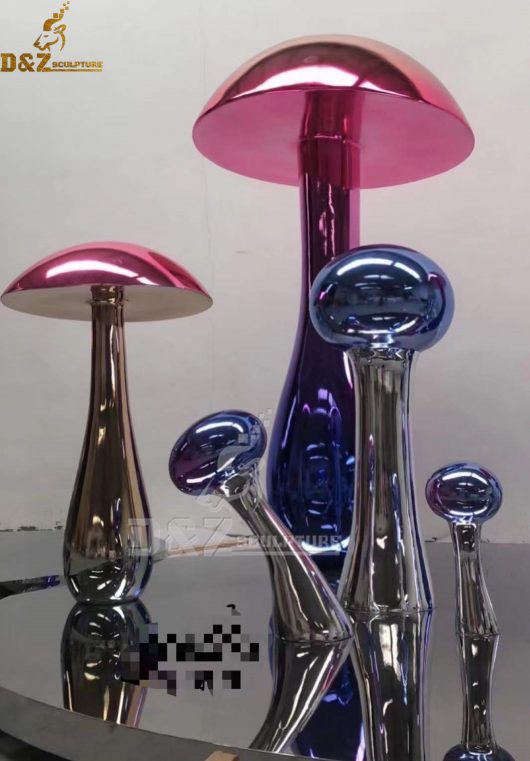 art sculpture indoor decoration modern sculpture colorful mushroom design DZM 896 (2)