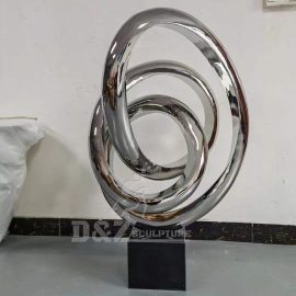 stainless steel art abstaract wire sculpture mirror finishing for garden decoration DZM 931