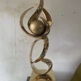 stainless steel gold abstract plated sculpture for home decoration DZM 918