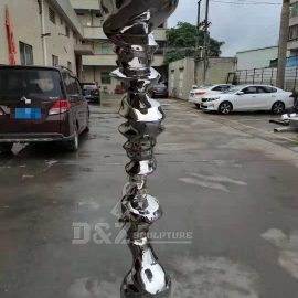 stainless steel sculpture sculpture mirror finishing cyclone shape sculpture DZM 900