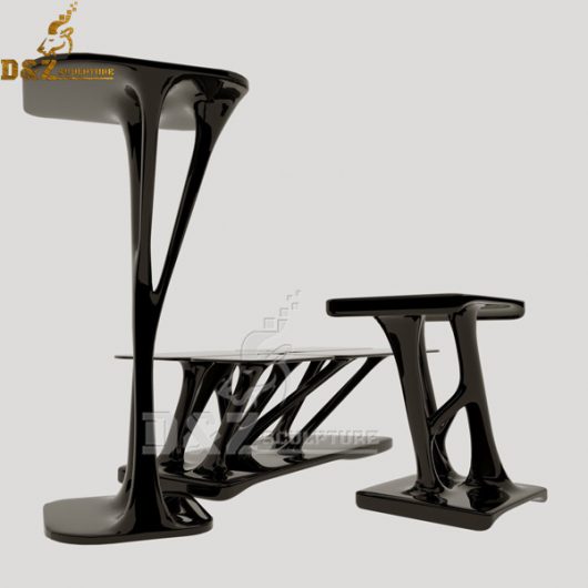 stainless steel small art decoration metal modern entryway table DZM 946