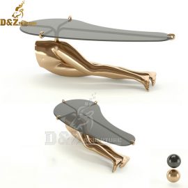 Length woman body table with bare legs gold lurxry table DZM 954