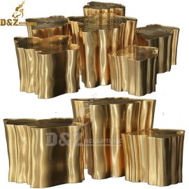 metal golden plated coffee table stone rocky idea for home decoration DZM 988 (1)