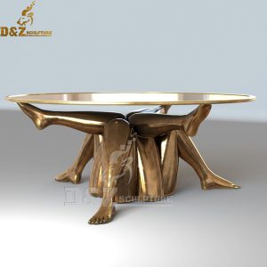modern abstract metal table art limb design bronze or stainless steel for sale DZM963 (2)