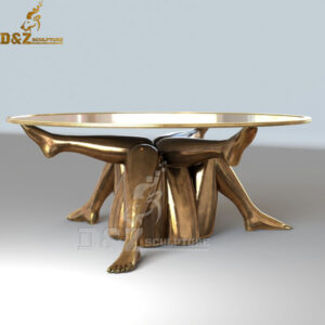 modern abstract metal table art limb design bronze or stainless steel for sale DZM963 (2)