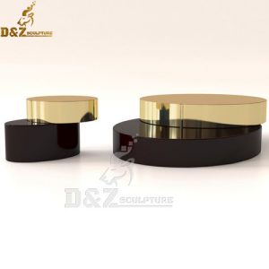 round-table-with-two-columns-gold-plated-and-black-sculptural-round-table-DZM-952