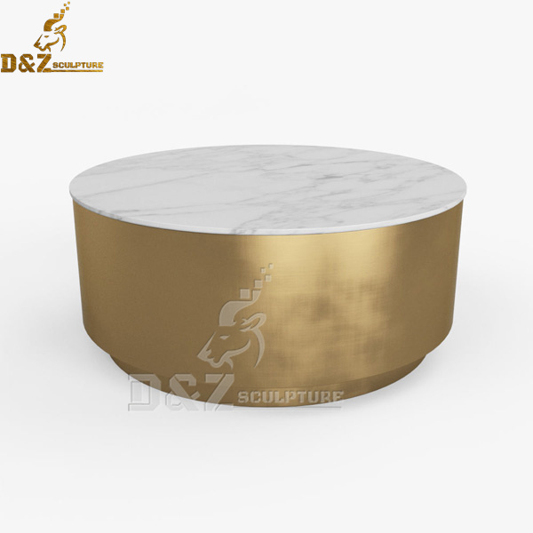 small metal modern round coffee table art designs for home decoration DZM 1001
