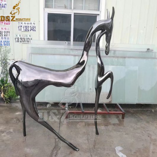 abstract horse sketch stainless steel art sculpture design horse sculpture for sale DZM 1005