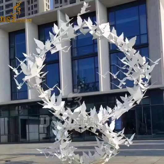 lagre 3D number 8 design white sculpture ornaments for garden stand DZM 1011