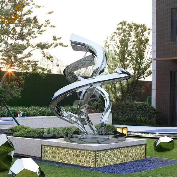 lawn ornaments and garden sculptures stainless steel abstract sculpture DZM 1015