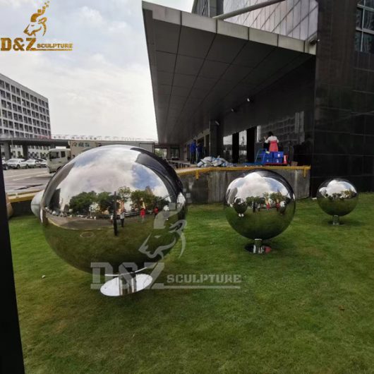 metal sphere sculpture mirror finishing sculpture for garden decoration DZM 1029 (5)