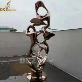 stainless steel abstract metal sculpture hollow out sculpture for sale DZM 1053