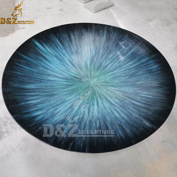 stainless steel disc colorful sculpture art design for living room decoration DZM 1030 (1)