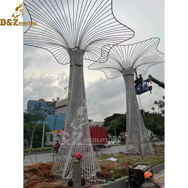 stainless steel wire art tree sculpture for city decoration DZM 1031 (3)