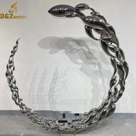 stainless steel mirror finishing fishes as a circle for garden decoration DZM 1076 (3)