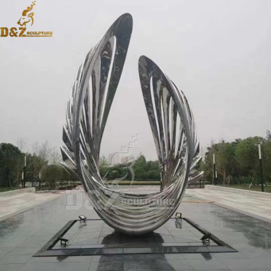 stainless steel modern metal abstract wing sculpture for garden DZM 1066