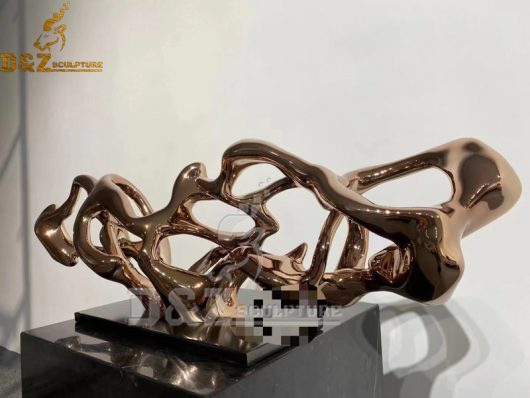 stainless steel sculpture art abstract hollow out sculpture for home decoration DZM 1072 (3)