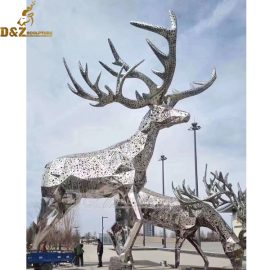metal deer garden sculpture large abstract modern sculpture for sale DZM 1101