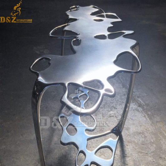 sculptural gear spray shape metal small coffee table for home decor DZM 1100 (1)