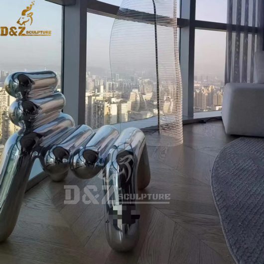 stainless steel art chair sculpture furniture art for home decoration DZM 1091 (2)