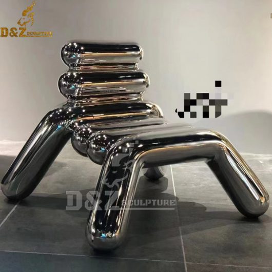 stainless steel art chair sculpture furniture art for home decoration DZM 1091