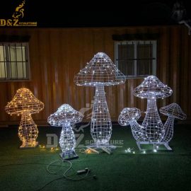 stainless steel wire frame sculpture with light for sale DZM 1150 (3)