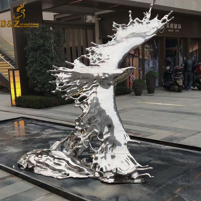 stainless steel abstract metal bird sculptures for the garden DZM 1165