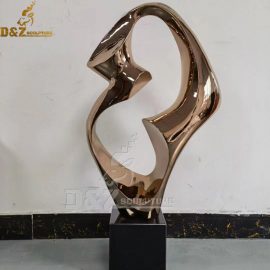stainless steel gold plated sculpture for sale art modern sculpture DZM 1162 (1)