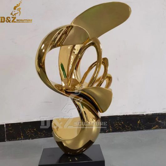 stainless steel gold plated sculpture for sale art modern sculpture DZM 1162
