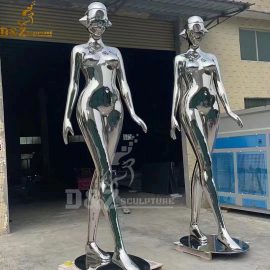 stainless steel sculpture art figure sculpture abstract female sculpture DZM 1169