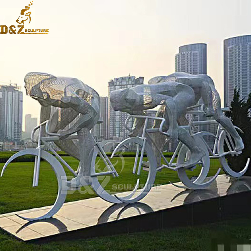 stainless steel sport man sculpture modern metal art sculpture figure DZM 1176