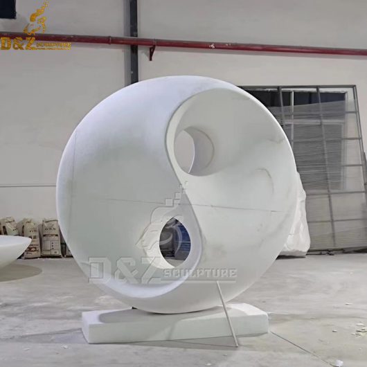 stainless steel sculpture art modern metal sphere abstract sculpture for sale DZM 1185 (3)