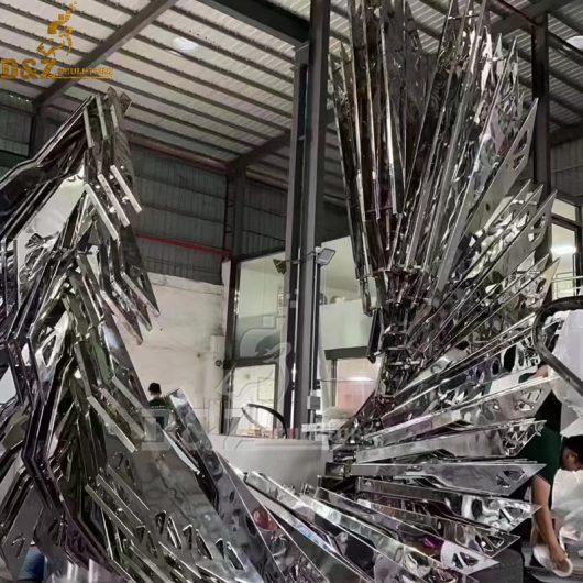 stainless steel sculpture art sculpture modern metal mirror finishing sculpture DZM 1183