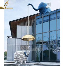 stainless steel art abstract animal sculpture cortoon sculpture for sale DZM 1205 (2)