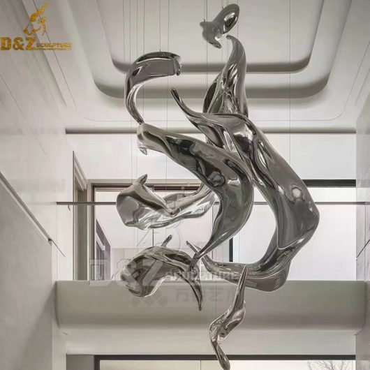 stainless steel custom made abstract art sculpture modern art design for garden DZM 1215 (7)