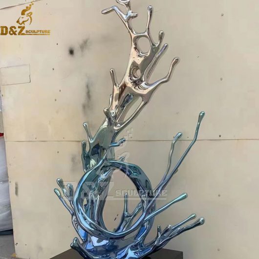 stainless steel sculpture art sculpture water splash sculpture for garden DZM 1213 (3)