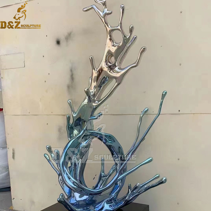 stainless steel sculpture art sculpture water splash sculpture for garden DZM 1213