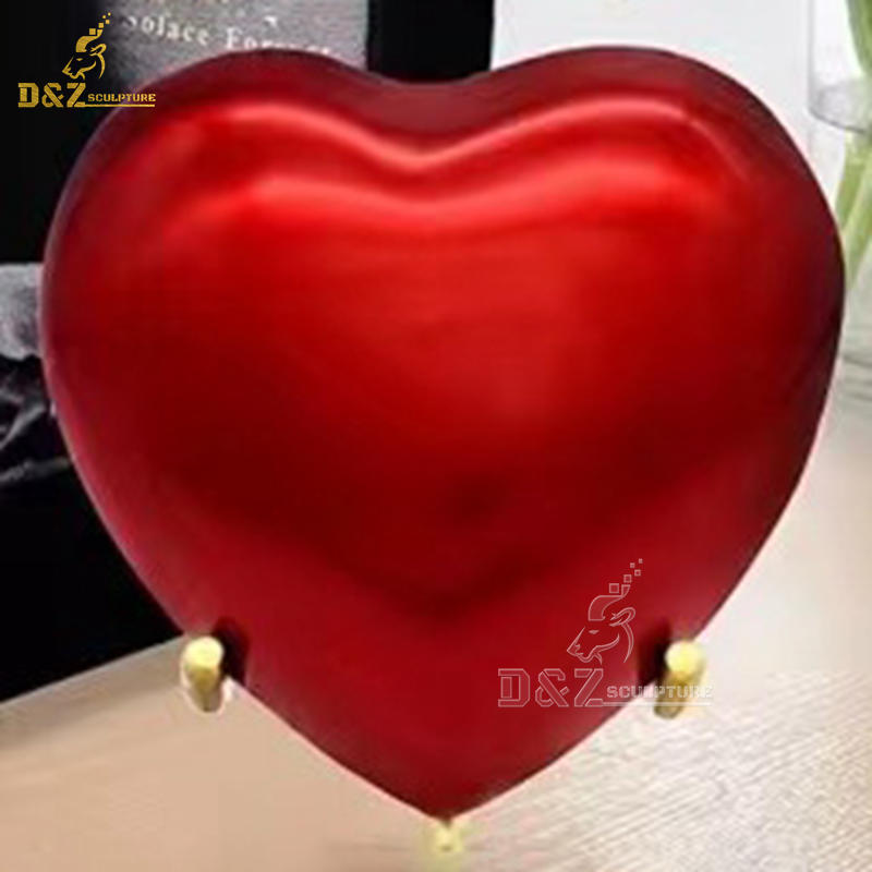 gaint red heart stainless steel art heart sculpture for sale metal modern heart sculpture