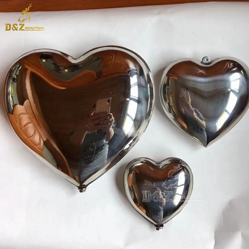 gaint red heart stainless steel art heart sculpture for sale metal modern heart sculpture DZM 1238