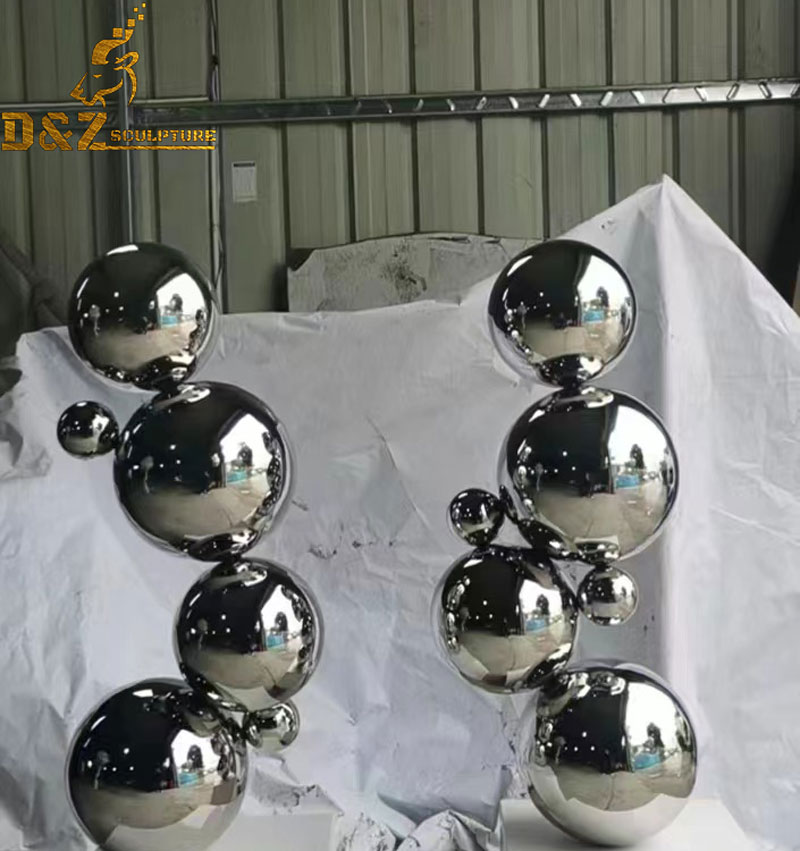 large sphere art modern outdoor metal mirror finshing sculpture DZM 12461.pic