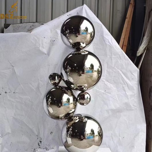 large sphere art modern outdoor metal mirror finshing sculpture DZM 12462.pic
