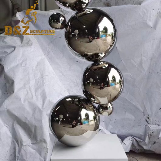 large sphere art modern outdoor metal mirror finshing sculpture DZM 12463.pic