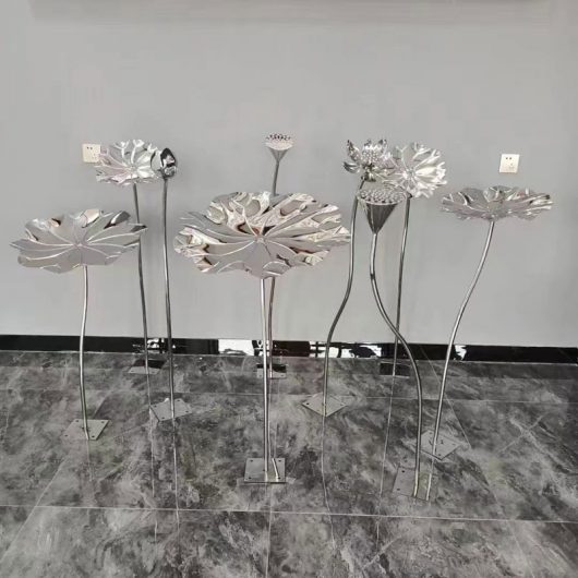 stainless steel art flowers modern metal sculpture for sale DZM 1255