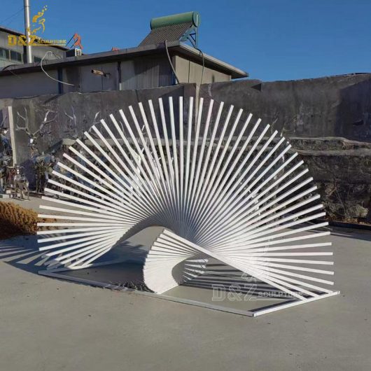 stainless steel art modern abstract white sculpture for sale DZM 1248 (3)