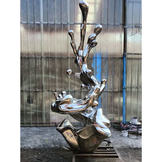 2stainless steel art modern abstract metal mirror finishing sculpture art for sale DZM 1257