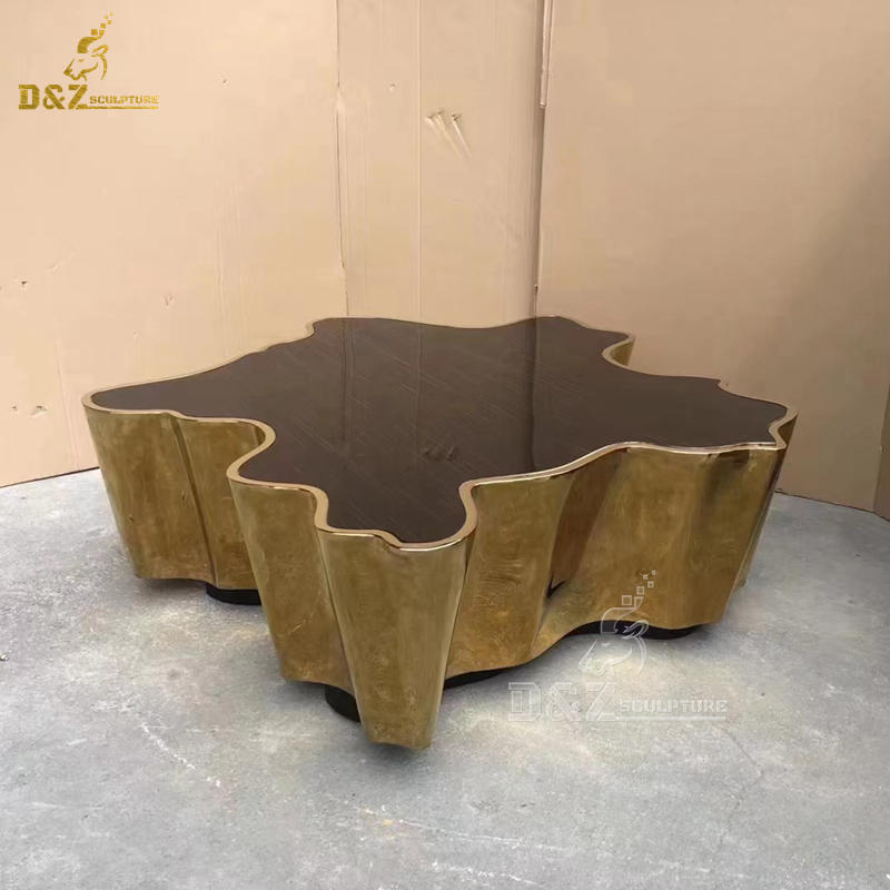 stainless steel abstract art modern table sculpture modern design for sale DZM 1265 (1)